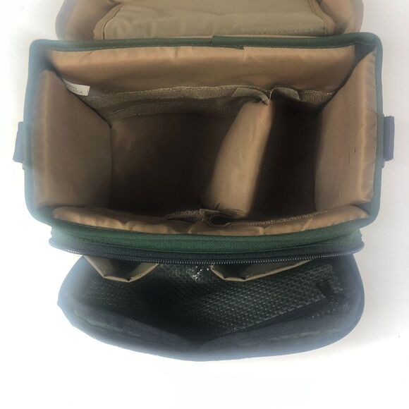 Tundra Targa Padded Camera Bag Green Tan SLR DSLR Organizer Made in Korea - Picture 8 of 12